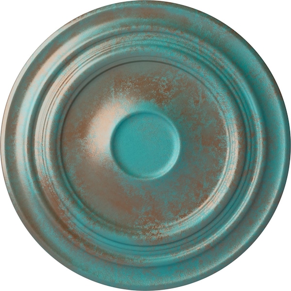 Ekena Millwork Giana Ceiling Medallion (Fits Canopies up to 7 7/8"), 32 5/8"OD x 1 1/2"P, Copper Green Patina CM32GICGS - main